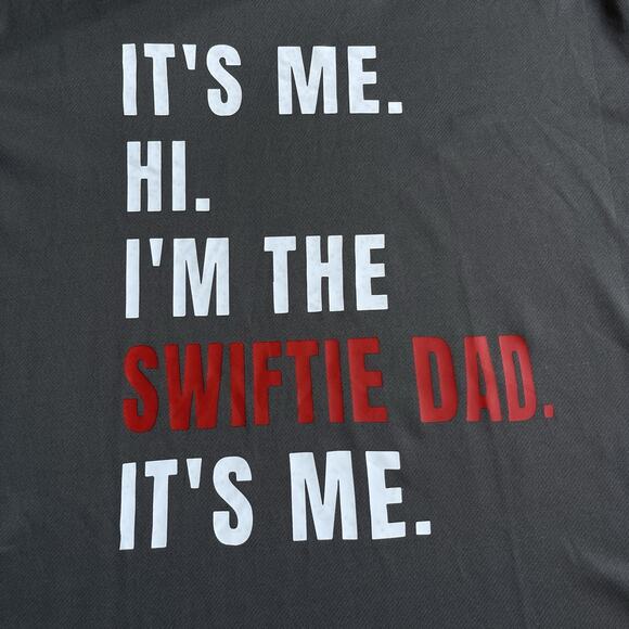Funny Swiftie Dad Shirt XXL Gray Fathers Day Concert Taylor Music Graphic Print - Picture 3 of 9